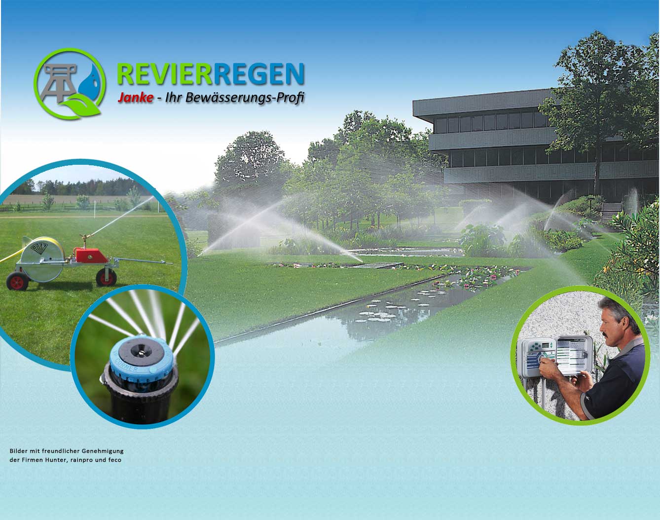 Bewässerungsanlage auf Firmengelände und in Parks